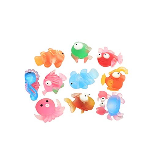 JOINPAYA Teiliges Resin Meerestiere Zubehör Bunte Miniaturfiguren für DIY Schmuck Schlüsselanhänger Aquarium Mikro landschaftsdekoration Geruchsneutral Langlebig Kindgerechtes von JOINPAYA