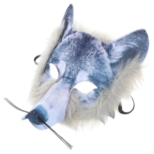 JOINPAYA Therian-Wolfsmaske: Pelzige Wolfsmaske Halloween-Wolfsmasken Wolfskostüm-Zubehör Für Cosplay-Kostüm-Kostümparty von JOINPAYA