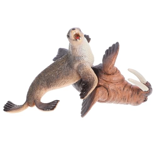 JOINPAYA Tierfigur Realistische Simulation von Seelöwe und Walross Stabiles Kunststoffmodell für Aquarium und Wohnraumdekoration Leicht und Kompakt Pädagogisches Meereslebewesen Ornament von JOINPAYA