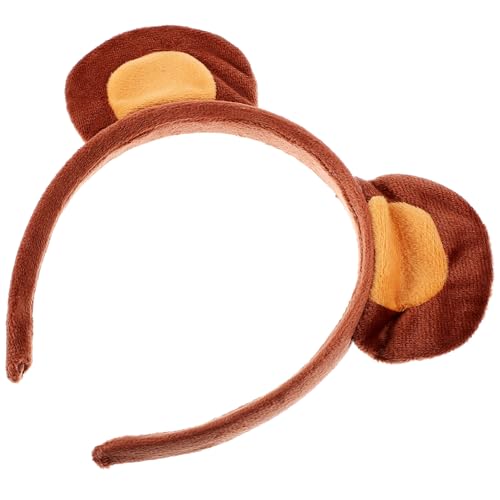 JOINPAYA Tierische Stirnbänder Tragen Tier-stirnband Stirnband Für Die Party Cosplay Bär Stirnband Tier-ohr-haar- Kleines Bärenhaarband Entzückendes Bären-haarband Brown Plüsch von JOINPAYA