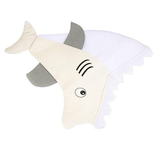 JOINPAYA Tierischer Hut Haihüte Piratenhut Perücke Haifischmütze Für Mützen Stirnbänder Cosplay-tier Hai-hut Frosch Fisch Kostüm Schwarze Mütze Fischhai-kostüm Gesicht Kappe Plüsch von JOINPAYA