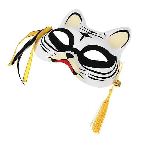 JOINPAYA Tiger Maske halbes Halloween Katze für Frauen Halloween Halloween-Hirsch Kostüm Cosplay-Maskerade halloweenmaske halloween masken Party-Tiger-Maske Cosplay-Tigermaske Plastik Weiß JOINPAYA Tiger Maske halbes Halloween Katze für Frauen Halloween Halloween-Hirsch Kostüm Cosplay-Maskerade halloweenmaske halloween masken Party-Tiger-Maske Cosplay-Tigermaske Plastik Weiß von JOINPAYA