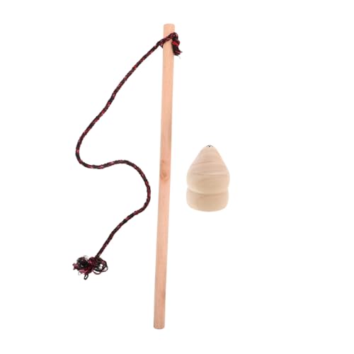JOINPAYA Traditioneller Hölzerner Gyro mit Schnur Vintage Outdoor für Intensives Fitness Training Handliches Retro Drehspielzeug für Bewegung und Spaß von JOINPAYA