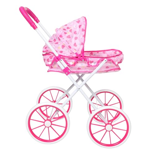 JOINPAYA Niedliches Muster Kinderwagen Spielzeug Puppenträger Klapppuppen Kinderwagen Rollenspiel Kinderwagen Für Mädchen Kleinkind Spielzeug von JOINPAYA