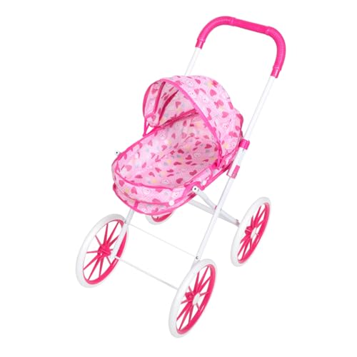 JOINPAYA Trolley- Tragbar Wagen Faltbar Vorgeben Puppe -autositz- -babytrage Rosa Eisenrahmen von JOINPAYA