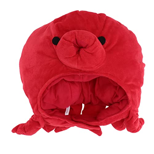 JOINPAYA Verstellbare Rote Octopus Kopfbedeckung Lustige Cosplay ütze Aus üsch Cartoon Accessoire Für Fotos Und Kreative Kostüme Ideal Für Und Erwachsene von JOINPAYA