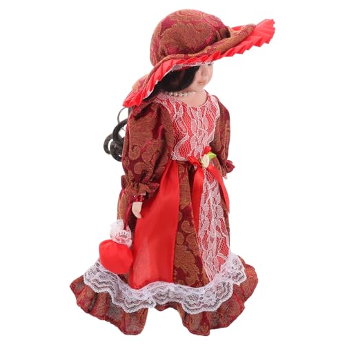 JOINPAYA Viktorianische Puppenstatue, Wunderschöne Keramikpuppe, Heimskulptur, Exquisite Sammlerfigur, Schreibtisch-keramikstatuen, Puppendekor von JOINPAYA