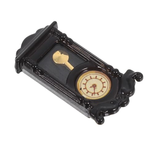 JOINPAYA Vintage Wanduhr Miniatur Haus Dekor Puppenmöbel Wanduhr Dekoration Winzige Möbel Miniatur Haus Möbel Puppenhaus Szenen Dekoration Legierung Kaffee von JOINPAYA