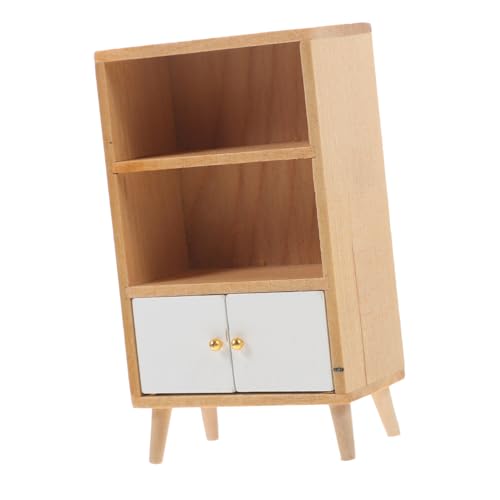 JOINPAYA Vitrine aus Massivholz kinderzimmer deko für weihnachstsgeschenk Holz Bücherschrank Mini-Holzschrankmodell puppenhaus mini möbel hölzern JOINPAYA Vitrine aus Massivholz kinderzimmer deko für weihnachstsgeschenk Holz Bücherschrank Mini-Holzschrankmodell puppenhaus mini möbel hölzern von JOINPAYA