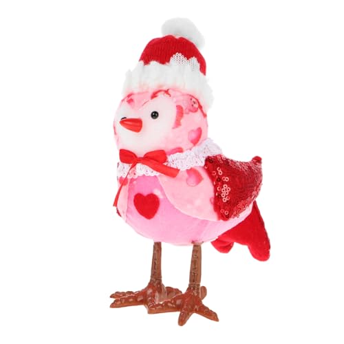 JOINPAYA Vogelornamente zum Valentinstag für Valentinstag fur Valentinstag Handgefertigte Vogelstatue süße Raumdekorationen süße Valentinsdekoration Stofffiguren Polyester von JOINPAYA
