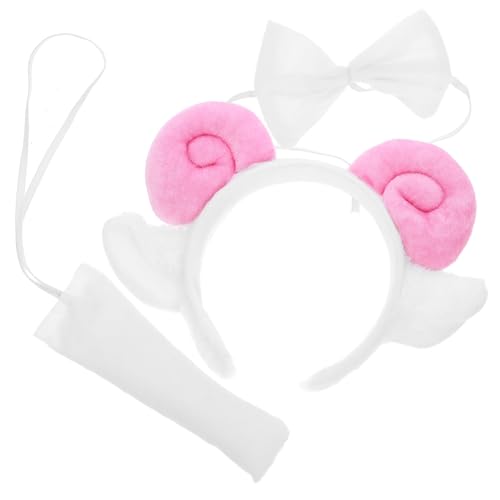 JOINPAYA Weiches Schafkostüm Stirnband mit Kuscheligen Hörnern Flauschiges Teiliges für Erwachsene Vielseitiges Haaraccessoire für Halloween Party und Bühnenauftritte von JOINPAYA
