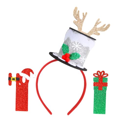 JOINPAYA Weihnachtlicher Mini Top Hut Haarreif mit Austauschbaren Karten Vielseitiges Xmas Accessoire für Erwachsene Auffälliges Stirnband für Party und Neujahrsfeier JOINPAYA Weihnachtlicher Mini Top Hut Haarreif mit Austauschbaren Karten Vielseitiges Xmas Accessoire für Erwachsene Auffälliges Stirnband für Party und Neujahrsfeier von JOINPAYA