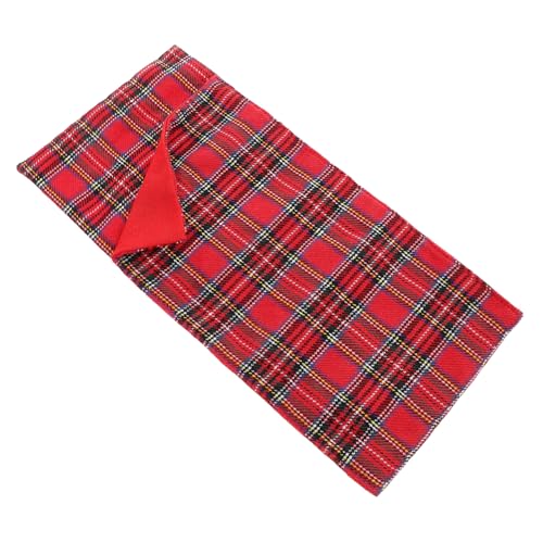JOINPAYA Weihnachtlicher Puppenschlafsack Miniatur Kuscheliger Puppenschlafsack für Weihnachtsdeko Warmes Puppenzubehör für Puppenhaus Kindgerechter Schlafsack für Fantasievolles von JOINPAYA