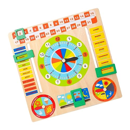 JOINPAYA Lernspielzeug Für Kinder Zeit Datum Lehrmittel Holz Puzzle Uhr Kognitive Entwicklung Spielzeug von JOINPAYA