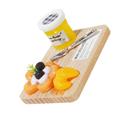JOINPAYA Zubehör für Puppenhäuser Puppenhaus Zubehör Modell Puppenhaus-Prop künstlich Miniatur Trinken Wohnkultur dekoratives Modell Schneidebrett für Puppenhaus Harz Colorful von JOINPAYA