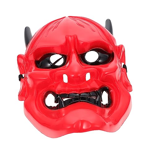 JOINPAYA -maske Schwarze Masken Halloween-maske Halloween-streichmaske Maske Reinigen Kostüm Maske Halloween-schleichmasken Schwarze Led-maske Dämonenmaske Rot Plastik von JOINPAYA