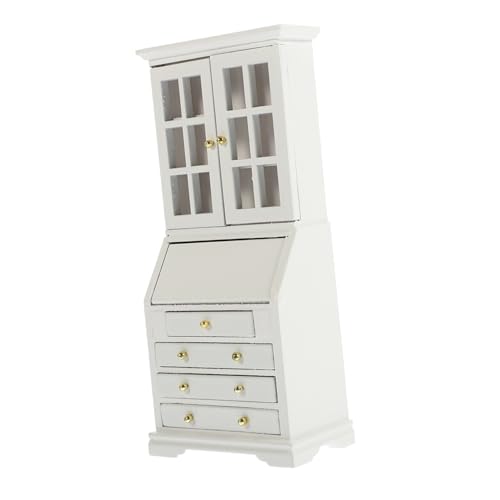 JOINPAYA ordnerregal Living Room Decoration oyuncak dolapları vorratsschrank Toy Minischrank Miniaturmöbel und Accessoires Puppenhaus-Miniaturen 1/12 Puppenhausminiatur Holz Weiß von JOINPAYA