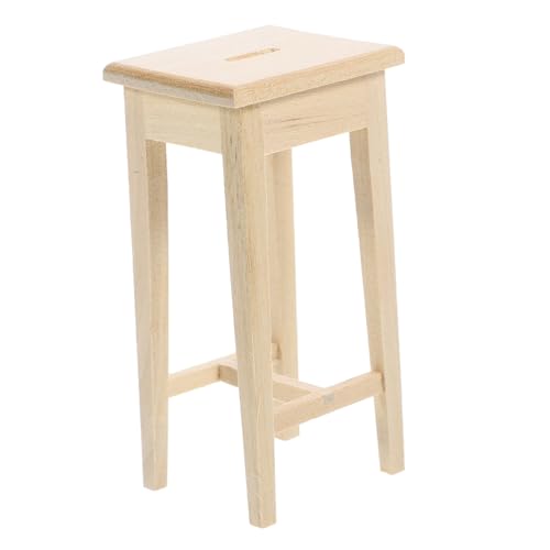 JOINPAYA puppenhaus hocker deko kleine holzbank Dekorative Miniaturhocker Holzhocker-Modell Kleine Holzhocker Puppenhaus-Minihocker-Modell Mini-Hocker aus Holz Mini-Haushocker von JOINPAYA