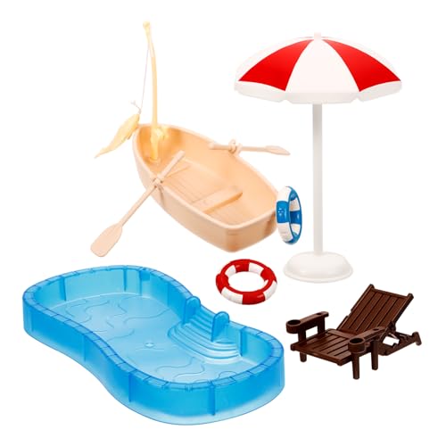 Mini-Stranddekorationen: Miniatur Deko Strandbar Strandkorb Strand Schwimmbad Boot Sonnenschirme Deko Miniatur Set für DIY Garten Puppenhaus Dekoration Mini-Stranddekorationen: Miniatur Deko Strandbar Strandkorb Strand Schwimmbad Boot Sonnenschirme Deko Miniatur Set für DIY Garten Puppenhaus Dekoration von JOINPAYA