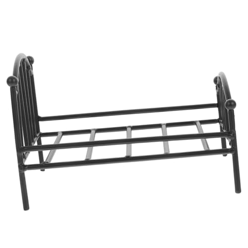 Topfständer aus Schmiedeeisen Mädchendekoration Blau Miniaturen kleines Puppenbett puppenmöbel puppenbett etagenbett Miniaturmöbel kleines Hauszubehör Mini Möbel Black JOINPAYA von JOINPAYA