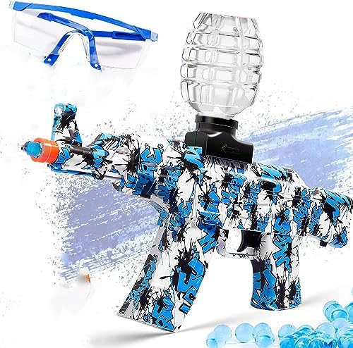 Gel Blasters,Electric Gel Ball Blasters,AKM-47 Gel Blaster, with Goggles and 50000 Balls, für Outdoor-Aktivitäten – Team-Schießspiel, ab 14 Jahren（Blau） von JOJOJOSDA