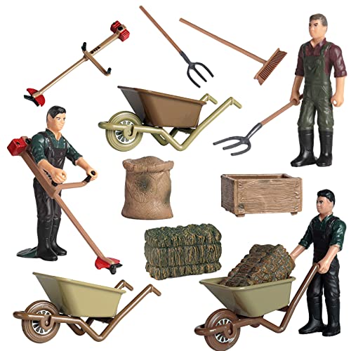 JOKFEICE 12 Stück Bauernwagen-Modell-Figuren – realistische männliche Bauernpuppen, Bauernhof-Welt-Spielset, pädagogisches Kuchenaufsatz, Geschenk für Kleinkinder und Kinder JOKFEICE 12 Stück Bauernwagen-Modell-Figuren – realistische männliche Bauernpuppen, Bauernhof-Welt-Spielset, pädagogisches Kuchenaufsatz, Geschenk für Kleinkinder und Kinder von JOKFEICE