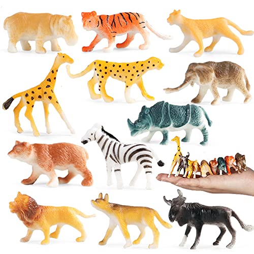 JOKFEICE 12 Stück Wildtierfiguren für Babys, realistisches pädagogisches Tierspielzeug für Kinder, Kalenderveranstaltungen, Geburtstagstortenaufsätze, Partygeschenke JOKFEICE 12 Stück Wildtierfiguren für Babys, realistisches pädagogisches Tierspielzeug für Kinder, Kalenderveranstaltungen, Geburtstagstortenaufsätze, Partygeschenke von JOKFEICE