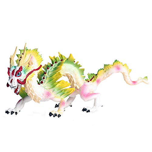JOKFEICE Dinosaurier Spielzeug Realistische Chinesischen Drachen Tier Figuren Wissenschaft Projekt, Kuchen Topper, frühen Pädagogisches Spielzeug Geburtstag Weihnachten Geschenk für Kleinkinder(Farbe) von JOKFEICE