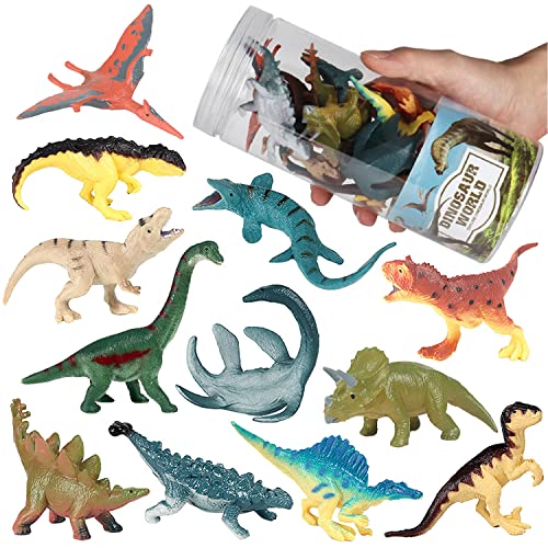 JOKFEICE Dinosaurier-Spielzeug, realistische Kunststoff-Dinosaurier-Figuren für Kinder, pädagogische Party-Kuchendekoration, Badehai-Spielzeug für Ostern, 12 Stück JOKFEICE Dinosaurier-Spielzeug, realistische Kunststoff-Dinosaurier-Figuren für Kinder, pädagogische Party-Kuchendekoration, Badehai-Spielzeug für Ostern, 12 Stück von JOKFEICE