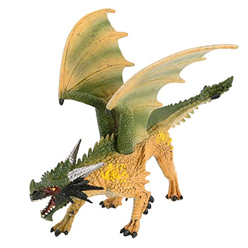 JOKFEICE Dinosaurier Spielzeug Realistische Flying Dragon Tier Figuren Wissenschaft Projekt, Kuchen Topper, frühen Pädagogisches Spielzeug Geburtstag Weihnachten Geschenk für Kleinkinder(Grün) von JOKFEICE