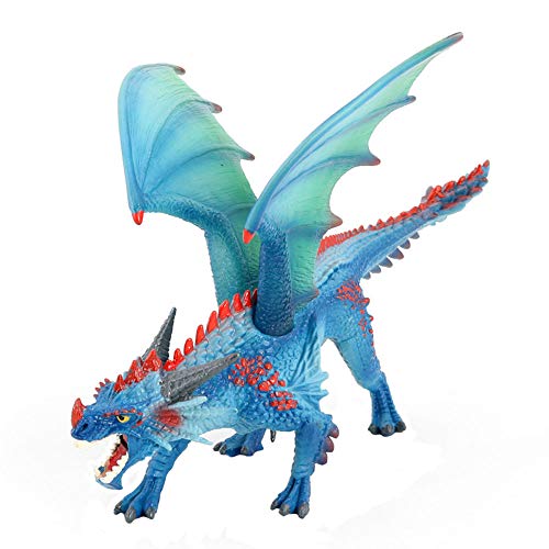 JOKFEICE Dinosaurier Spielzeug Realistische Flying Dragon Tier Figuren Wissenschaft Projekt, Kuchen Topper, frühen Pädagogisches Spielzeug Geburtstag Weihnachten Geschenk für Kleinkinder(Blau) von JOKFEICE
