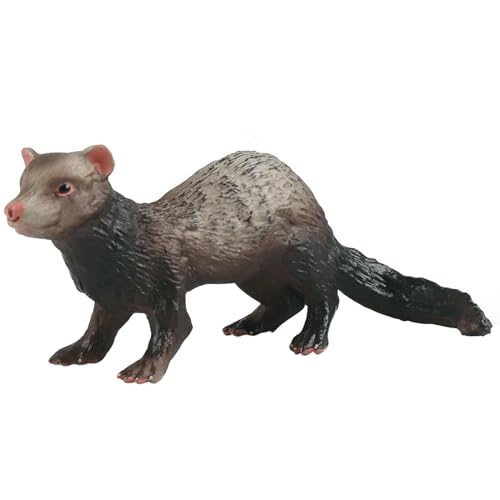 JOKFEICE Frettchen Figur (A) – Realistisches Tiermodell, Lernspielzeug für Kinder, Feengarten-Zubehör & Geschenk von JOKFEICE