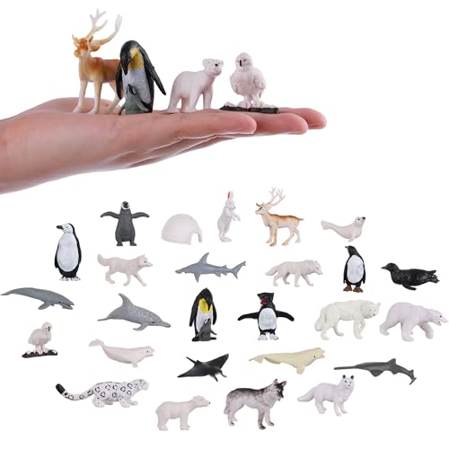 JOKFEICE 26 Stück Kleine Eistier-Figuren, realistische Pinguin-Eisbär-Siegel, Wintertiere für frühkindliche Bildung, Geburtstag, Cupcake-Topper, Geschenk für Kinder JOKFEICE 26 Stück Kleine Eistier-Figuren, realistische Pinguin-Eisbär-Siegel, Wintertiere für frühkindliche Bildung, Geburtstag, Cupcake-Topper, Geschenk für Kinder von JOKFEICE