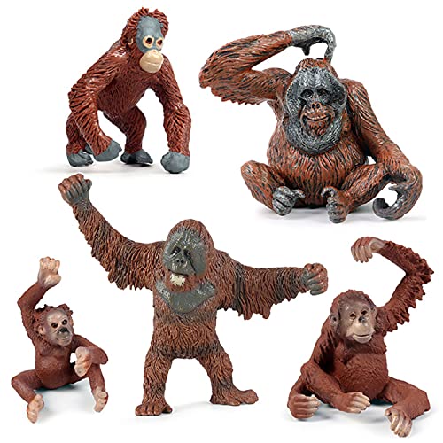 JOKFEICE Orang-Utan-Familie Tierfiguren - Kunststoff Action-Modelle, Lernspielzeug, Wissenschaftsprojekt, Geburtstagsgeschenk & Kuchendekoration für Kinder JOKFEICE Orang-Utan-Familie Tierfiguren - Kunststoff Action-Modelle, Lernspielzeug, Wissenschaftsprojekt, Geburtstagsgeschenk & Kuchendekoration für Kinder von JOKFEICE