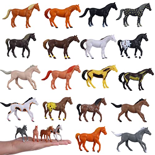 JOKFEICE Pferdespielzeug, 18 STK Realistisch Plastik Pony Family Set für Kuchentopper, Wissenschafts Projekt, Bildungsspielzeug Lernen, Geburtstagsfeier Dekoration Kinder JOKFEICE Pferdespielzeug, 18 STK Realistisch Plastik Pony Family Set für Kuchentopper, Wissenschafts Projekt, Bildungsspielzeug Lernen, Geburtstagsfeier Dekoration Kinder von JOKFEICE
