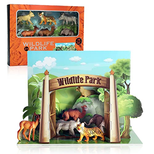 JOKFEICE Realistische Wildtier-Figuren – DIY-Montage, Wildlite-Park-Tierlandschaft, frühes pädagogisches Spielzeug, Geburtstagsparty-Geschenke, Cupcake-Topper, für Kinder JOKFEICE Realistische Wildtier-Figuren – DIY-Montage, Wildlite-Park-Tierlandschaft, frühes pädagogisches Spielzeug, Geburtstagsparty-Geschenke, Cupcake-Topper, für Kinder von JOKFEICE