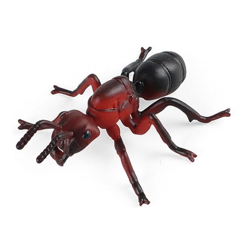 JOKFEICE Insektenfiguren: realistische rote Ameisen, Lernspielzeug für Wissenschaftsprojekte & Tortenaufsatz für Kinder von JOKFEICE