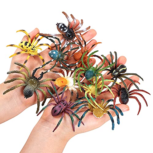 JOKFEICE Spinne Spielzeug 12 Stück realistische Spinnenfiguren Bunte Tarantel Figuren für Halloween Dekor, frühes pädagogisches Spielzeug, Geburtstagsparty, Kuchenaufsatz für Kinder JOKFEICE Spinne Spielzeug 12 Stück realistische Spinnenfiguren Bunte Tarantel Figuren für Halloween Dekor, frühes pädagogisches Spielzeug, Geburtstagsparty, Kuchenaufsatz für Kinder von JOKFEICE