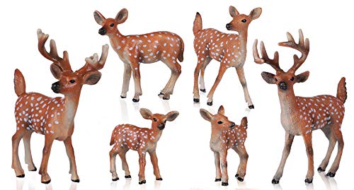JOKFEICE Tierfiguren 6 Stück Hirschfiguren Waldtiere Figuren für Weihnachtsdekoration realistisch, solide, langlebig frühzeitige Pädagogische Geburtstagsparty Favour Cupcake Topper Geschenk für Kinder JOKFEICE Tierfiguren 6 Stück Hirschfiguren Waldtiere Figuren für Weihnachtsdekoration realistisch, solide, langlebig frühzeitige Pädagogische Geburtstagsparty Favour Cupcake Topper Geschenk für Kinder von JOKFEICE