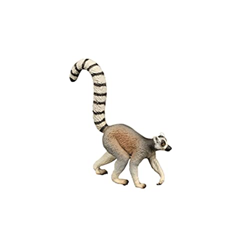 JOKFEICE Tierfiguren Kunststoff Ring-Schwanz Lemur Tiere Action Modell Wissenschaft Projekt Lernen Lernspielzeug Geburtstag Geschenk Kuchen Topper für Kinder von JOKFEICE