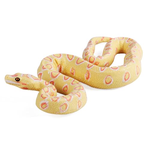 JOKFEICE Tierfiguren: realistische große Pythons (gelb), Feengarten-Zubehör, Lernspielzeug für Weihnachten & Geburtstag, Tortenaufsatz für Kinder von JOKFEICE