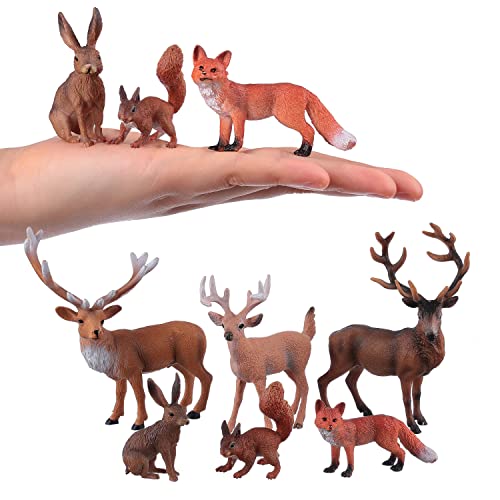 JOKFEICE Waldtiere Figuren 6 Stück Kunststoff Realistische Waldtier Hirsch Eichhörnchen Figuren für frühe pädagogische Geburtstagsgeschenk Kuchendekoration für Kinder JOKFEICE Waldtiere Figuren 6 Stück Kunststoff Realistische Waldtier Hirsch Eichhörnchen Figuren für frühe pädagogische Geburtstagsgeschenk Kuchendekoration für Kinder von JOKFEICE