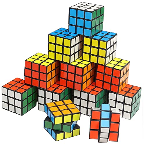 12 Stück Mini Zauberwürfel 3 * 3 * 3cm, Geschwindig Keitswürfel, Magic Würfel Mitgebsel Kindergeburtstag Gastgeschenke, Puzzle Magic Cube für Weihnachten Reisespiele Kindergeburtstag von JOKILY