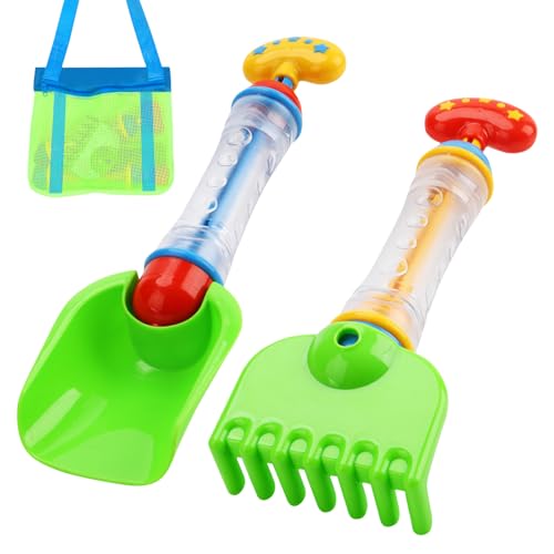 Wasserspritze für Kinder, Wasserpistolen Set, Wasserpistole, Wasserspritzer mit Netztasche Sandspielzeug, Sandschaufel für Sommer Outdoor Spiel Pool Wasserpistolen Strandspielzeug(3er-Satz) von JOKILY