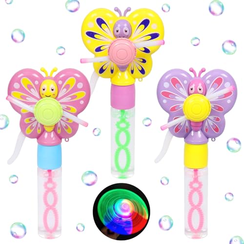 3 Stück Mini Seifenblasen Set, Seifenblasen Kinder, Schmetterling Seifenblasenstab, Cartoon Griff Mini Seifenblasen, Schmetterling Bubble Sticks Geschenke für Geburtstag Hochzeit Garten Party 3 Stück Mini Seifenblasen Set, Seifenblasen Kinder, Schmetterling Seifenblasenstab, Cartoon Griff Mini Seifenblasen, Schmetterling Bubble Sticks Geschenke für Geburtstag Hochzeit Garten Party von JOKILY