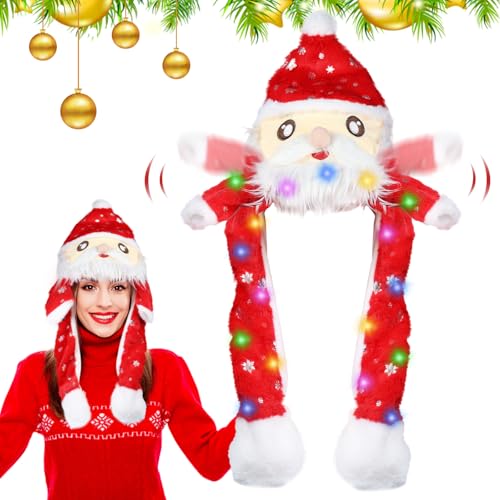 Weihnachtsmütze, Nikolausmütze Plüsch, Mütze mit Beweglichen Ohren, Weihnachtsmann Mützen,WeihnachtsmüTzen mit LED, Nikolausmütze,Weihnachtsfeier Fasching Cosplay Geschenk für Damen Mädchen Kinder Weihnachtsmütze, Nikolausmütze Plüsch, Mütze mit Beweglichen Ohren, Weihnachtsmann Mützen,WeihnachtsmüTzen mit LED, Nikolausmütze,Weihnachtsfeier Fasching Cosplay Geschenk für Damen Mädchen Kinder von JOKILY