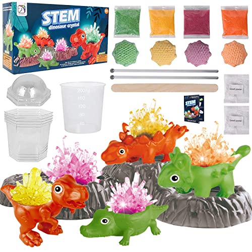 Kristalle Züchten Experimentierset für Kinder, 4 Farben Dinosaurier Kristalle Experimentierkasten, Wachsen Züchten Wissenschaftler Spielzeug Geschenke für Jungen Mädchen Kristalle Züchten Experimentierset für Kinder, 4 Farben Dinosaurier Kristalle Experimentierkasten, Wachsen Züchten Wissenschaftler Spielzeug Geschenke für Jungen Mädchen von JOKILY