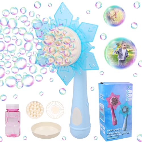 Seifenblasenmaschine für Kinder, Automatische Bubble Maschine mit Seifenblasenflüssigkeit, Seifenblasenstab Mädchen Junge für Indoor Outdoor Geburtstag Party Hochzeit Sommerspielzeug (D) von JOKILY
