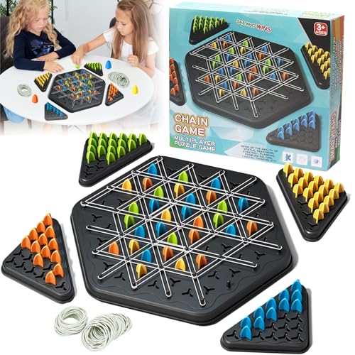 Spiel Gummibänder, Dreiecksschachbrett Strategie Brettspiel, Dreiecksschachbrettspiel, Gebietseroberung, Lehrreiche Denkaufgabe Und Puzzle, Dreiecksschach für Familienfeier Erwachsenen Spiel Gummibänder, Dreiecksschachbrett Strategie Brettspiel, Dreiecksschachbrettspiel, Gebietseroberung, Lehrreiche Denkaufgabe Und Puzzle, Dreiecksschach für Familienfeier Erwachsenen von JOKILY