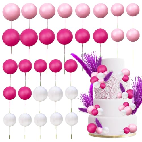 Tortendeko Kugeln Cake Topper, Boho Tortendekos, Rosa Kugel Tortenaufleger rosa Kuchen Dekoration Rosa Kugeln Dekoration für Hochzeit Party Babyparty Geburtstag Hochzeiten Party Tortendeko Kugeln Cake Topper, Boho Tortendekos, Rosa Kugel Tortenaufleger rosa Kuchen Dekoration Rosa Kugeln Dekoration für Hochzeit Party Babyparty Geburtstag Hochzeiten Party von JOKILY